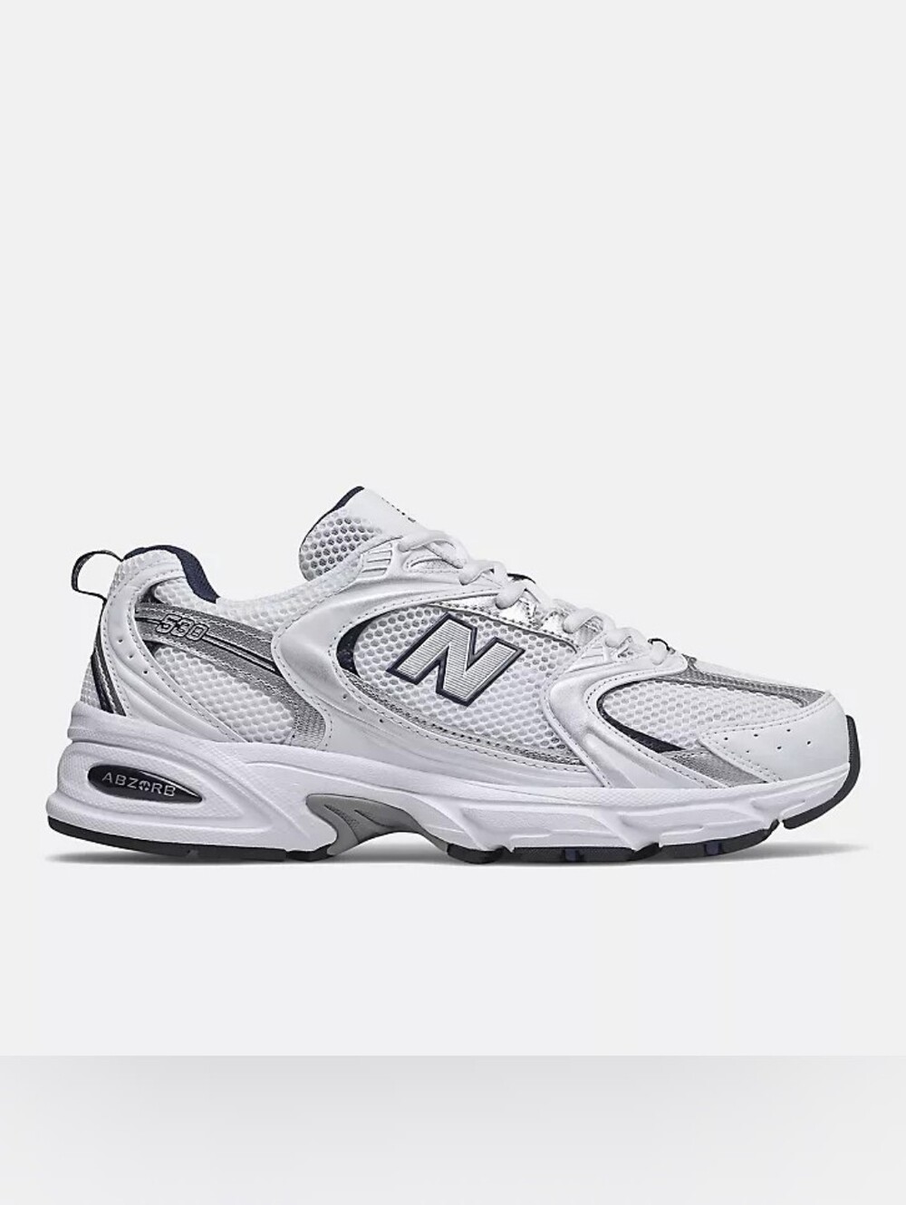 New Balance 530 Sneakers in White with Natural Indigo Men's Size 11